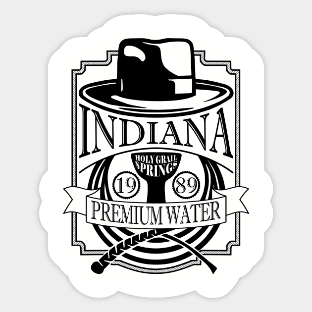 Indiana - Holy Grail Water Sticker by NMdesign